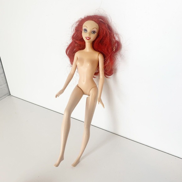 Disney Little Mermaid Ariel Barbie Doll Mattel Vintage 1999 Red Hair Pink Dress - Picture 4 of 6